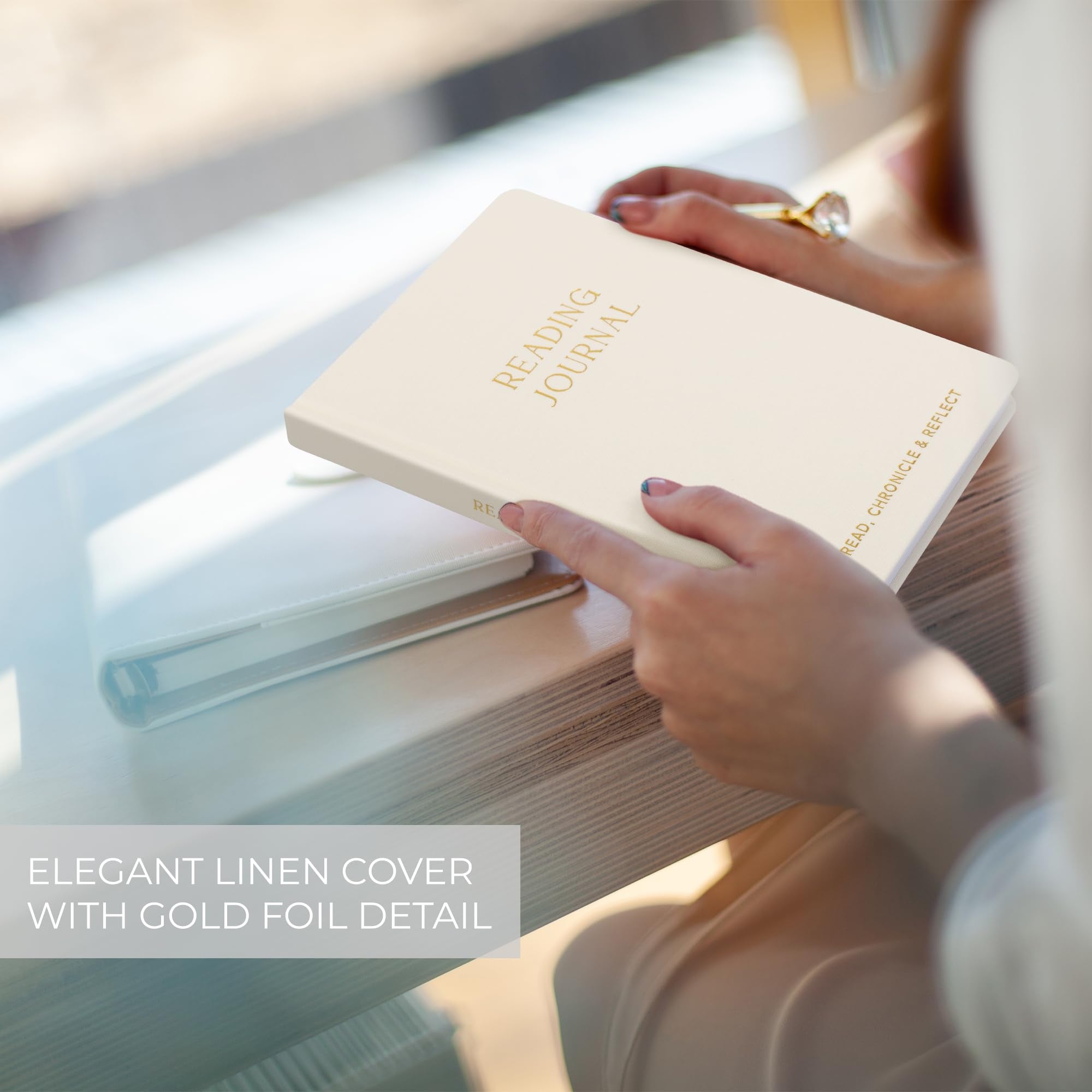 ZICOTO Beautiful Reading Journal for Book Lovers - Linen Hard Cover Book Makes a Great Gift for Readers - The Perfect Tracker with Reading Log & Review Pages For Keeping Notes on Your Favorite Books