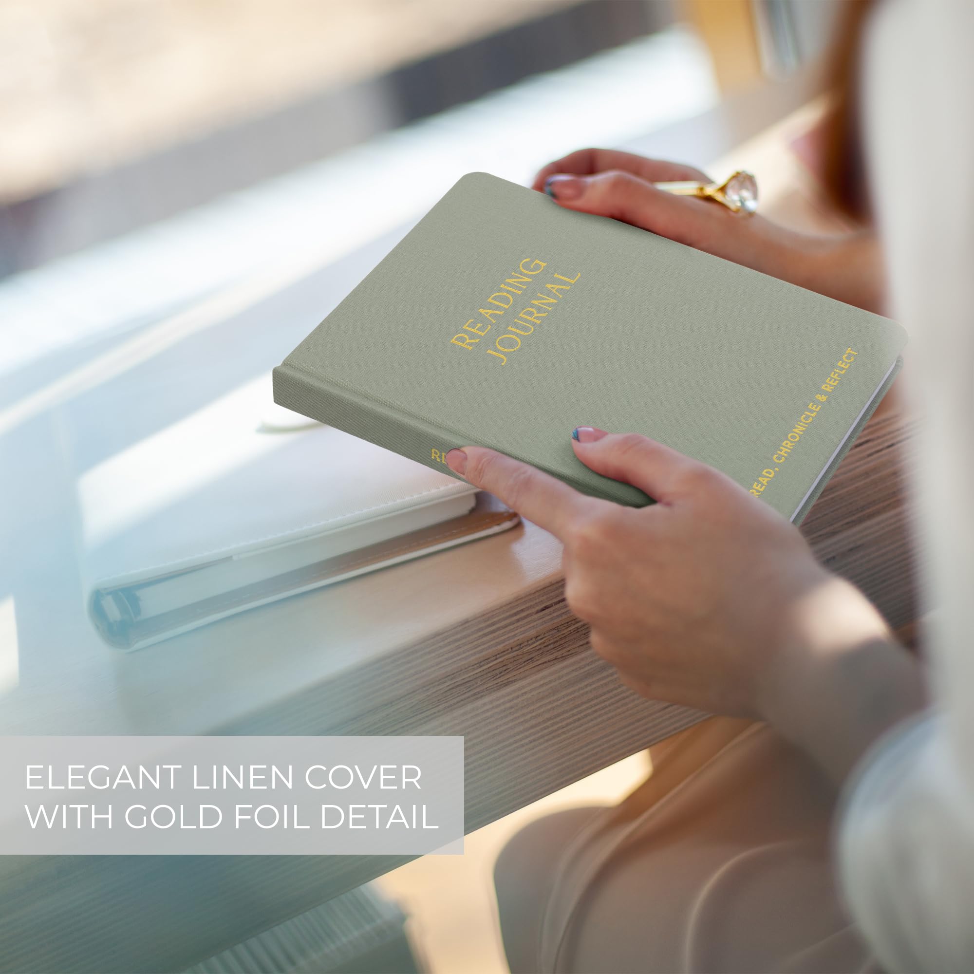 ZICOTO Beautiful Reading Journal for Book Lovers - Linen Hard Cover Book Makes a Great Gift for Readers - The Perfect Tracker with Reading Log & Review Pages For Keeping Notes on Your Favorite Books