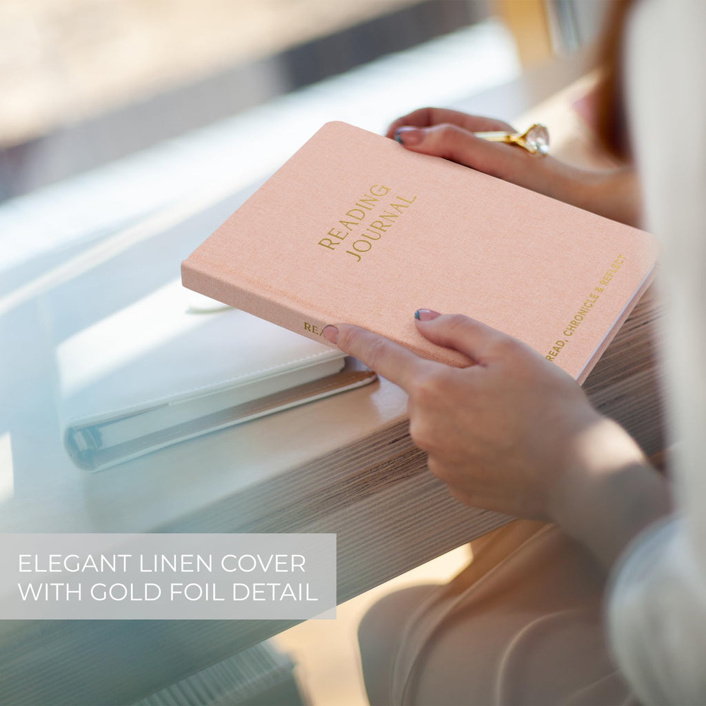 ZICOTO Beautiful Reading Journal for Book Lovers - Linen Hard Cover Book Makes a Great Gift for Readers - The Perfect Tracker with Reading Log & Review Pages For Keeping Notes on Your Favorite Books