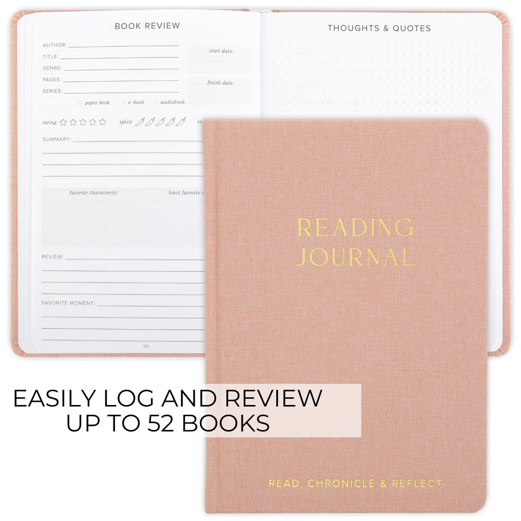 ZICOTO Beautiful Reading Journal for Book Lovers - Linen Hard Cover Book Makes a Great Gift for Readers - The Perfect Tracker with Reading Log & Review Pages For Keeping Notes on Your Favorite Books