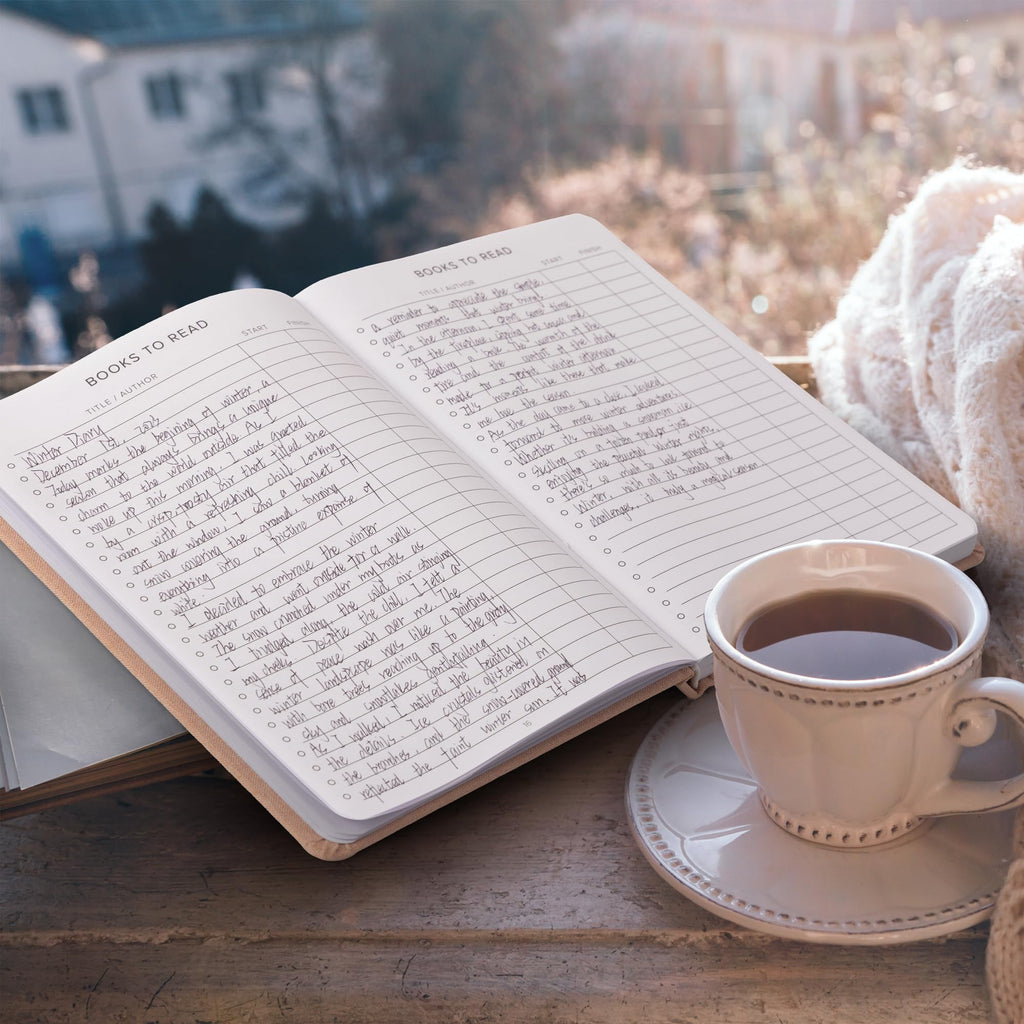 ZICOTO Beautiful Reading Journal for Book Lovers - Linen Hard Cover Book Makes a Great Gift for Readers - The Perfect Tracker with Reading Log & Review Pages For Keeping Notes on Your Favorite Books