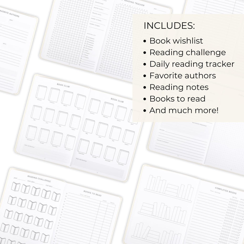 ZICOTO Beautiful Reading Journal for Book Lovers - Linen Hard Cover Book Makes a Great Gift for Readers - The Perfect Tracker with Reading Log & Review Pages For Keeping Notes on Your Favorite Books