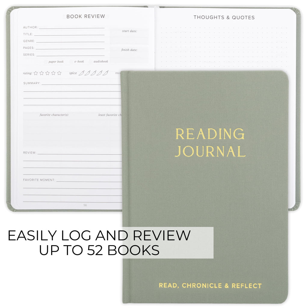 ZICOTO Beautiful Reading Journal for Book Lovers - Linen Hard Cover Book Makes a Great Gift for Readers - The Perfect Tracker with Reading Log & Review Pages For Keeping Notes on Your Favorite Books