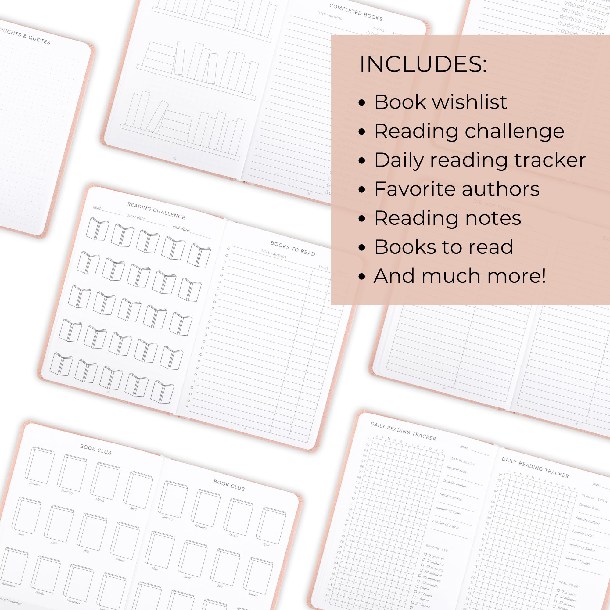 ZICOTO Beautiful Reading Journal for Book Lovers - Linen Hard Cover Book Makes a Great Gift for Readers - The Perfect Tracker with Reading Log & Review Pages For Keeping Notes on Your Favorite Books