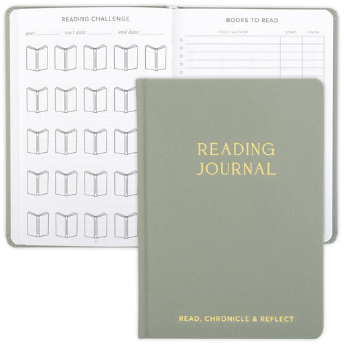 ZICOTO Beautiful Reading Journal for Book Lovers - Linen Hard Cover Book Makes a Great Gift for Readers - The Perfect Tracker with Reading Log & Review Pages For Keeping Notes on Your Favorite Books