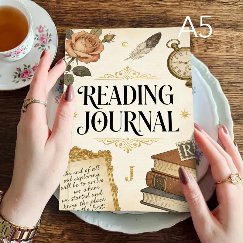 A5 Reading Journal, Daily Book Planner (170 Pages), 52 Book Review Templates, Quote Journal - Perfect Gift for Book Lovers