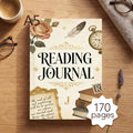 A5 Reading Journal, Daily Book Planner (170 Pages), 52 Book Review Templates, Quote Journal - Perfect Gift for Book Lovers