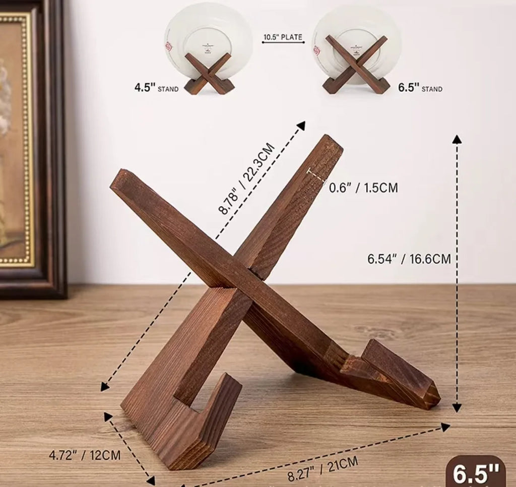 Wooden Recipe Holder for Dining Room, Kitchen Menu Display Stand, Hanging Study Desk Reading Wooden Bookend